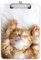 Hnogri Klemmbrett A4 Kunststoff, Mode-Design Klemmmappe A4 Bürobedarf & Schreibwaren für Rechtsanwälte Schüler Lehrer und Kinder, Clipboard Standardgröße 32 x 22 CM, Schlafende Katze
