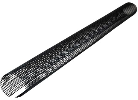 INEFA Griglia per protezione grondaia, protezione foglie plastica 100-125mm, 3m, nero Rete foglie, accessori per grondaie, Made in Germany