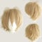 YEESHEDO Unisex-Perücke, kurzer Bob, Anime, Cosplay, volle natürliche Schicht, glatt, flauschiges Haar, Kostüm, Party, Verkleidung, Perücke für Damen, Herren, Jungen, Mädchen (Leinenblond)