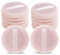 Sibba 12 Stück lose Puderquaste rosa Wattepads Gesicht Körper Make-up Velours mit Band Applikatoren Einstellung rund Make-up Lidschatten Concealer Kosmetikschwamm (Rosa)
