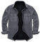ZENTHACE Herren-Flanell-Hemdjacke mit Sherpa-Fleece-Futter, warm, kariert, Twill helles Grau S