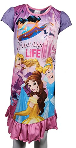 Disney Princess Girls Nightie/Nightdress Cinderella, Belle, Rapunzel, Jasmine 2-10yrs