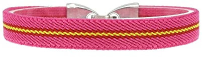 BDM Pulsera bandera España rosa, pulsera elástica taurina, ganadero y toro, brazalete hombre y mujer, con cierre color plateado. Medida : 15-17 cm aprox.