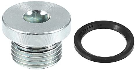 A ABSOPRO M18x1,5 Stahl Motorölablassschraube Schraube für BMW 545i 550i 650i 750i 760i X5 X6 E60 E63 für Mazda 3 5 6 CX-5 CX-7 RX-8 Silberton