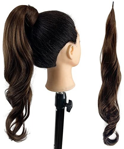 Chicmoi Ponytail Information: Ponytail Hair Extension 32 Dark Brown Beautiful Party Hair Extensions