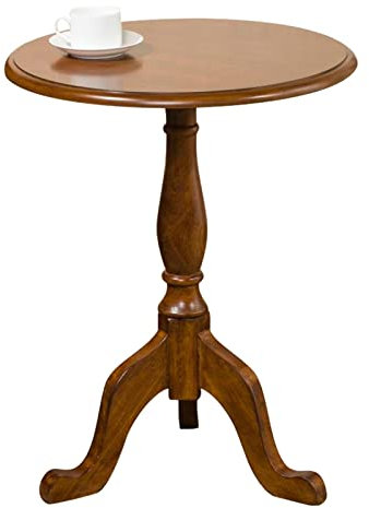 ZMYJTO Couchtisch, runder Beistelltisch, Vintage-Holz, Wohnzimmertische, Sofa-Beistelltisch für Kaffee, Snacks – robuster und langlebiger Nachttisch für Schlafzimmer oder Büro, einfache Montage (Gr
