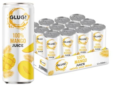 GLUG! 100% Mango Fruit Juice, Healthy Juice Drink With No Added Sugar (12X320ML)