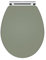 Balterley Wooden Oval Shape Toilet Seat Soft Close, Top Fix Soft Close Toilet Seat, Oval Seats for Toilets with Adjustable Hinges & Quick Release for Easy Cleaning - 451x350mm (Satin Green)
