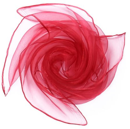 Whakano 10 Stück Square Jongliertücher Seidentücher Chiffontücher,Performance Tanztücher,Gymnastiktücher Jonglier Tücher Schals für Tanzen,Jonglieren,Sensorisches,Tanztücher,45cm,Rotwein