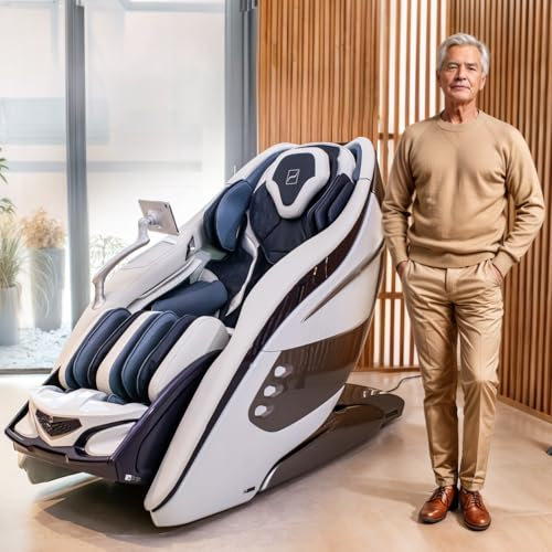 GLOBAL RELAX® I DA Vinci 7D-Massagesessel | Verstellbarer Neigungswinkel | BIA-Analyse | Armmassagegerät mit LED | Thermotherapie und Akupressur | LCD-Touchscreen | ergonomischer 3D-Rahmen