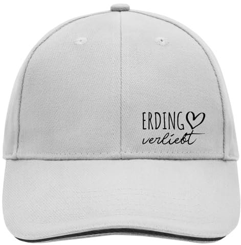 huuraa Baseballkappe Erding verliebt Präsent Baseball Cap Dark Grey/White Erding Geschenkidee