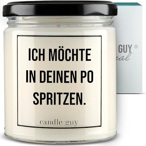 candle guy Duftkerze im Glas [Brennzeit 70h] - Duft-Kerze handgemacht mit Spruch | Freches Geschenk für Frauen, Freundin, Geburtstag | 100% Sojawachs, schöne natürliche Düfte mit ätherischem Öl