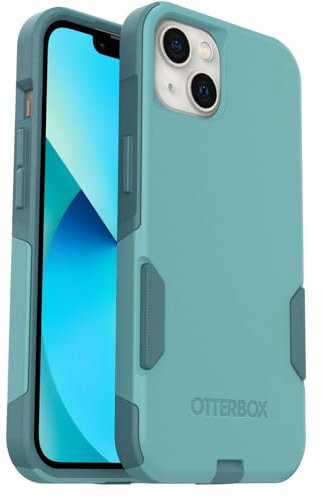OtterBox iPhone 13 (Only) - Commuter Series Case - Riveting Way (Teal) - Slim & Tough - Pocket-Friendly - with Port Protection - Non-Retail Packaging