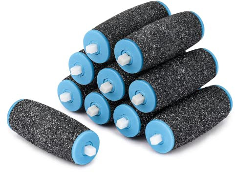 Votvlog Juego de 10 Rollos de Repuesto para Eliminar la Piel Dura, Recambio para Lima Electrico Velvet Smooth, para Pedicura y Cuidado de los Pies, Set Pedicura Accesorios Quita Dureza y Callos