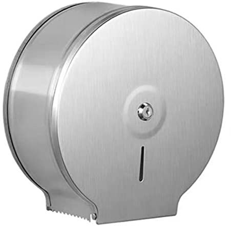 Commercial Jumbo Toilet Paper Dispenser, Wall Mounted Single Roll Toilet Paper Holder Wall Mounted Tissue Dispenser for Mini Jumbo Rolls, Water and Dust Resistant Public Toilet Roll Holder
