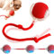 FUXNGZI Hundespielzeug,Interaktives Hundespielzeug,Hundespielzeug Ball,Hundeball Elektrisch,Hundespielzeug Unzerstörbar,Smart Automatisch Rollender Ball für Katzen und Hunde (Rot)