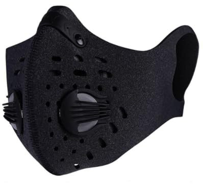 Aktivkohlenstoffstaubmaske Verschmutzungsmaske Anti -Pollen -Allergene Gesichtsmaske Abgasmaske Filtrat PM2.5 Maske zum Laufradfahren im Freien im Freien warm, schwarz, die Gesichtsmaske für Staub ha