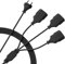 2M Schutzkontakt Verlängerungskabel 3-in-1 Euro Stecker Verlängerungskabel Typ C 0,75 mm² Max. 2,5A/250V Eurostecker Verlängerung für TV PC Monitor Haushaltsgeräte Schwarz