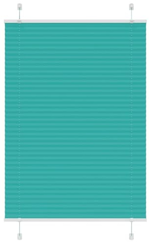 vidaXL Plissee Petrolgrün 95x100 cm Stoffbreite 94,4 cm Polyester