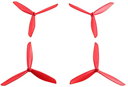 ZAPYVET, for HUBSAN, 501S X4 HS700 Verbesserte Dreiecksfahne MJX B3 B3 PRO B2SE Rc Quadcopter Drone (MJX Bugs 3) Reparaturteile Zubehör Drohnen-Propeller-Set(Red)
