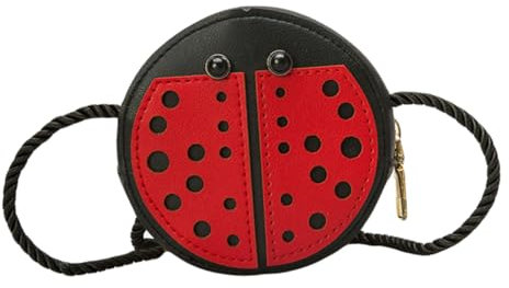 COSMEVIVI Kinder Umhängetasche Pu Stoffe Cartoon Marienkäfer Motiv Kleine Tasche Für Mädchen Alltag Schule Reise