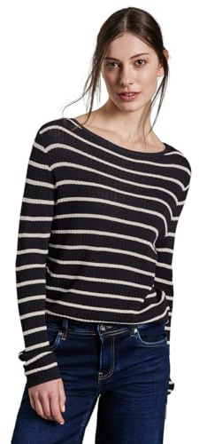 Street One Damen Gestreifter Cropped Pullover