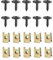 Flaconi 20PCS Stoßstangen-Clips Autozubehör,Kotflügel Clip Blechmuttern Befestigungsclips für Radlaufabdeckung,Unterboden Unterfahrschutz Schraube U Typ Schrauben,Ersetzt für N90974701