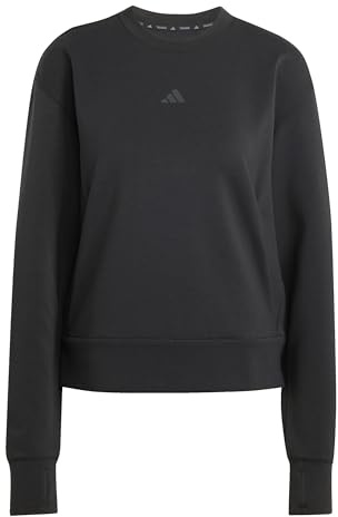 adidas Damen D4t Workout Warm Up Crew Neck Sweatshirt