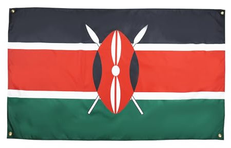 AZ FLAG Bandera Kenia 150x90 cm con 4 ojales, bandera Kenia para balcón o pared