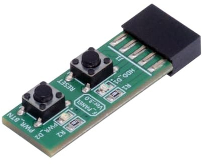 ChenYang 10 poliger Power/Reset Schalter Mainboard Schalter Testboard Adapter mit Festplatten LED für Desktop Computer mit Win7/10/11