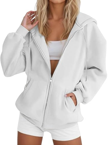 Yinguo Hoodies For Women UK Winter Jackets Oversized Hoodie Zip Up Longline Sweatshirts Trendy Casual Loose Long Sleeve Crewneck Pullover Comfy Fall Cloth Fashion Ladies Outfit