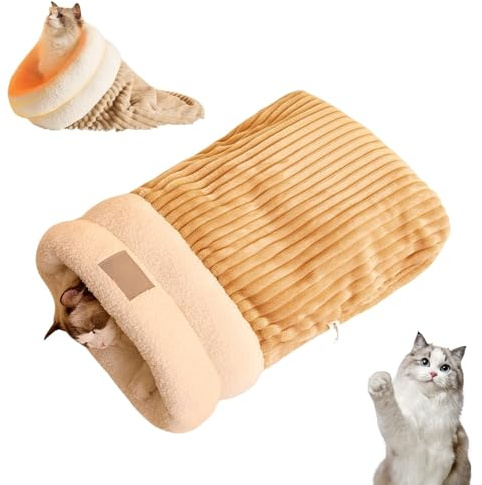 DAZZTIME Katzenschlafsack,Cat Winter Sleeping Bag,Cat Sleeping Bag,Katzensack,Katzenbett,Winterschlafsack Für Katzen,Katzen kuschelhöhle,for Indoor Cats and Small Dogs