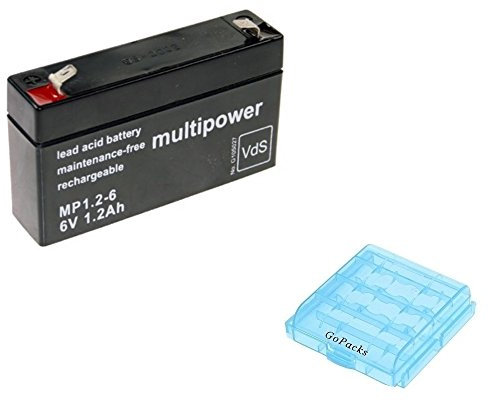 Multipower MP1.2-6 6.0V 1,2Ah PB Bleigel Akku AGM Technik bgl. Eastar Anipow EA612 Matrix NP1.2-6 Neata leadhoo ESG 6V12AH Coopower HENGLYPOWER HL612 shuangshan Kanglida CA613 CMAX Seawill SW612