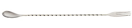 Barfly Bar Spoon with Fork End, Stainless Steel, Stainless Steel M37015
