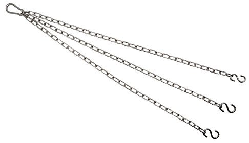 KAMERO Blumenampel Ersatzkette Edelstahl V4A, 45cm mit S-Haken Sym., rostfrei