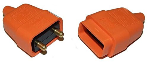 RocwooD Plug And Socket Cable Connector 2 Pin Suitable For Electric Lawnmowers & Strimmer