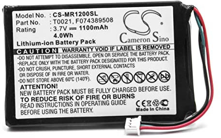 vhbw Li-ION Batterie 1100mAh (3.7V) pour système de Navigation GPS Magellan Roadmate 1200 (3 Fils), 1210 (3 Fils)