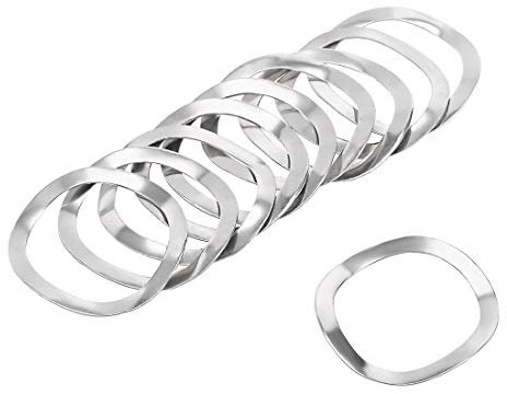 Sourcing Map 4 Stück 10 Stück 20 Stück 304 Edelstahl Wellenform Knitterfeder Unterlegscheiben