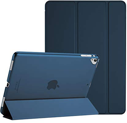 ProCase iPad Pro 12.9 Zoll 2017/2015 Hülle Cover (Alte Model, 1st und 2nd Gen.), Ultra Dünn Leicht Stand Schutzhülle Shell mit Translucent Frosted Rückhülle Schutzhülle –Navy