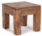 DESIGN DELIGHTS RUSTIKALER COUCHTISCH Square 40 | Mahagoni, massiv, 40x40x40cm (HxBxT) | Beistelltisch