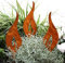LB H&F 3er Set Lilienburg Weihnachtsdeko Roststecker Rost Metall wetterfest (Flammen Set)