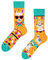 Dedoles Socken Unisex Damen Herren & Kinder Baumwolle viele lustige Designs 1 Paar Geschenk links rechts verschieden, Farbe Gelb, Motiv Cooles Lama, Gr. 35-38