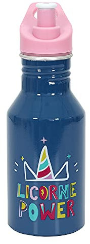 NAWA Home, Botella de Transporte Kids 500ml | Termo de Agua Fría y Caliente 3 Litros | Doble Pared Aislada | Sin BPA, Seguro y Limpio | Ideal para Escuela y Excursiones, Color Azul, Acero Inoxidable