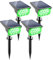 NATPOW Solar Strahler Außen, Lampen Garten Grün mit 20 LEDs, 2 Helligkeit Einstellbar Solarstrahler Garten, IP65 Wasserdichte Gartenstrahler Solar für Terrasse, Weg, Hof, Garten, 4 Stück