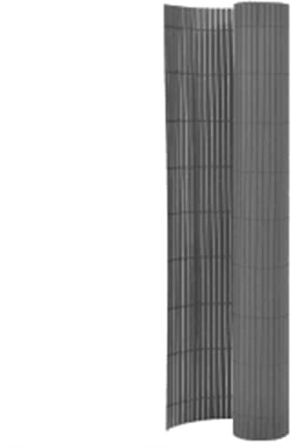 vidaXL Gartenzaun Doppelseitig Sichtschutzmatte Sichtschutzzaun Sichtschutz Windschutz Balkon Garten Zaun Terrasse PVC 110x400cm Grau