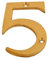 Brass Door Numbers Screw On 3 Inch Door Number Elegant and Bold Door Numerals Suitable for All Door Types Including Wooden uPVC and Composite Number 5.