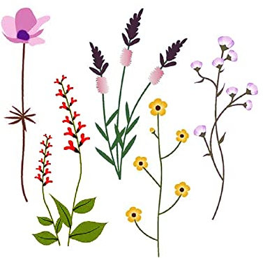 ECMQS 1 Satz Blüte Blumen Gras Stanzmaschine Stanzschablone, Scrapbooking Prägeschablonen Stanzformen Schablonen Für Scrapbooking, Fotopapier, Karten, Handwerk Prägen DIY Stanzbögen