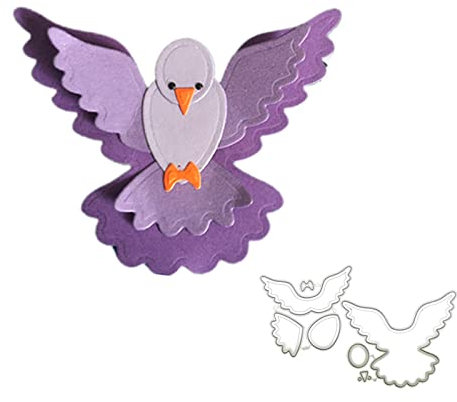 ECMQS 3D Taube Stanzmaschine Stanzschablone, Scrapbooking Prägeschablonen Stanzformen Schablonen Für Scrapbooking, Fotopapier, Karten, Handwerk Prägen DIY Herstellung Geburtstag Geschenk