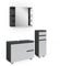 Vicco Badmöbel-Set J-Shape, Badezimmerschrank-Set, Weiß/Anthrazit, 3 Teile, mit Midischrank