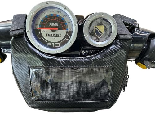 Rollertasche Lenkertasche universell Carbon-Look 2Rad Navi Handy kompatibel mit Vespa GTS PK PX